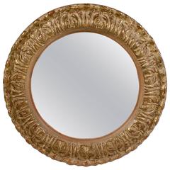 Small Circular Gilt Convex Mirror