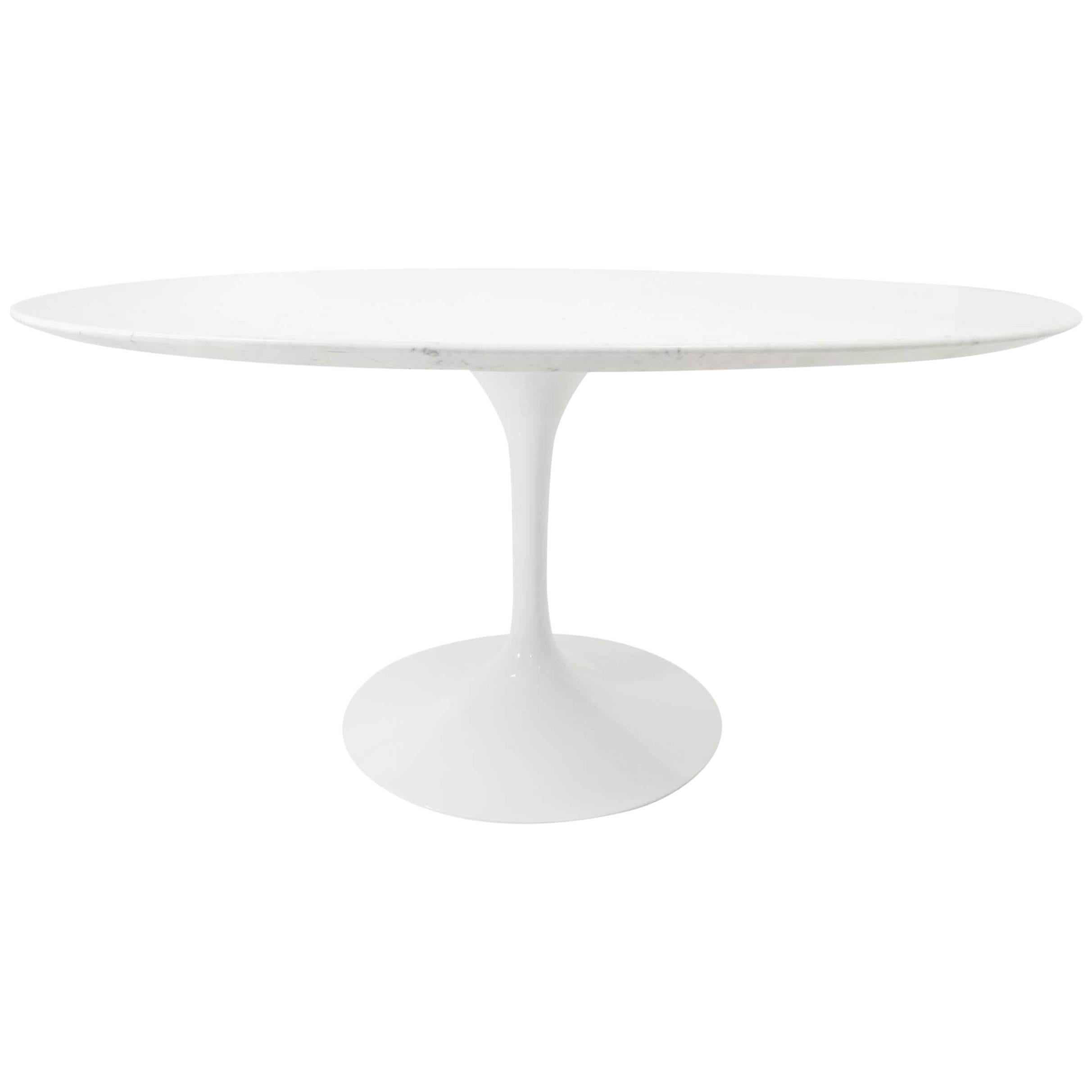 Eero Saarinen for Knoll Tulip Table with Carrara Marble Top
