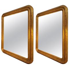 Pair of 19th Century Gilded French Mirrors 2