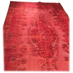 Overdyed Rug in Red, Largest 1