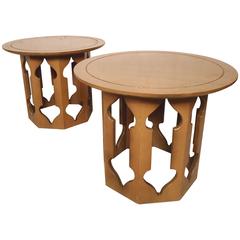 Mid-Century Modern Side Tables with Sculpted Base 11