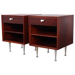 Pair of Rosewood Thin Edge Nightstands by George Nelson