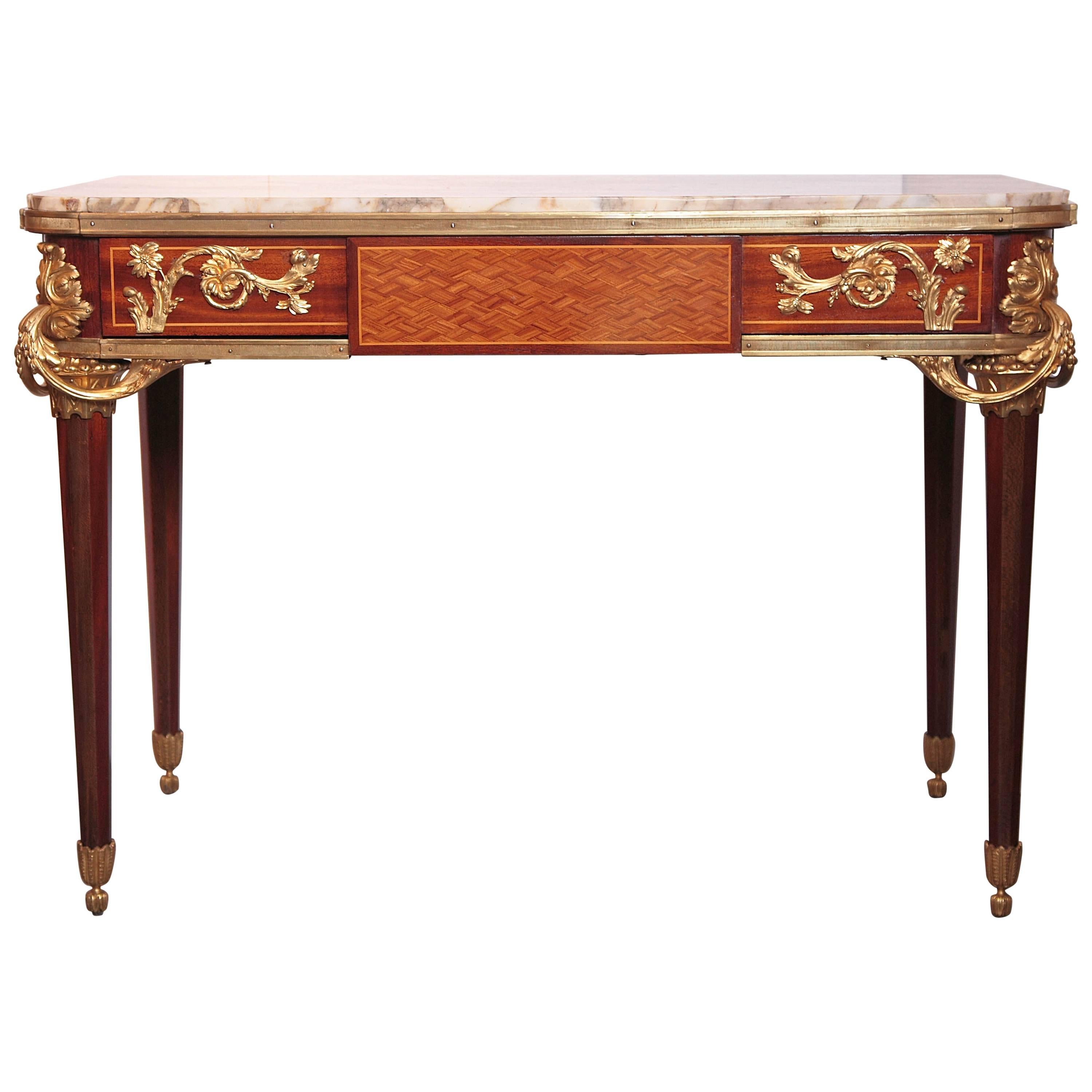 19th Century French Louis XVI Marble-Top Console