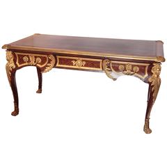 19th Century French Louis XV Bureau Plat Attributed to Linke