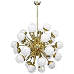 Glustin Luminaires Sputnik Chandelier with Iridescent Globes 10