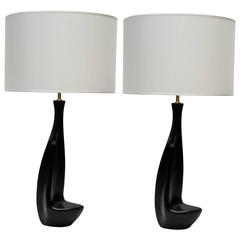Pair of Pulcinella Ceramic Lamps by Esperia