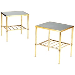 Pair of 20th Century Polished Brass End Tables