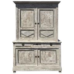 Two Piece Tall Painted Cabinet 2