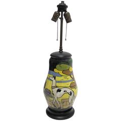 Palatino Art Deco Style Italian Pottery Lamp 12