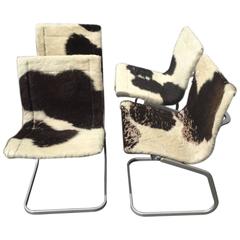 Set of Four Cowhide Chairs 2