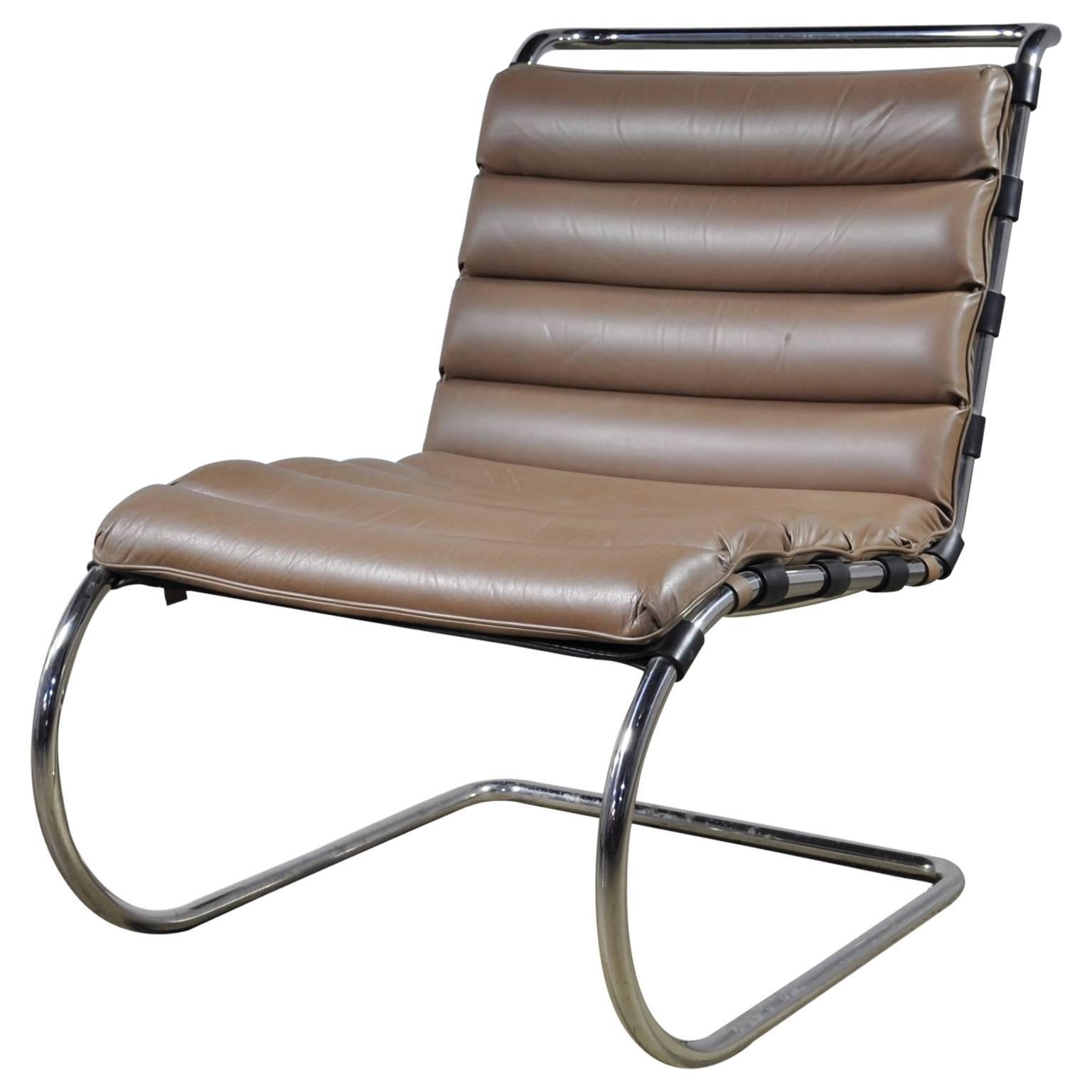 Mies van der Rohe MR Lounge Chair Without Arms For Sale