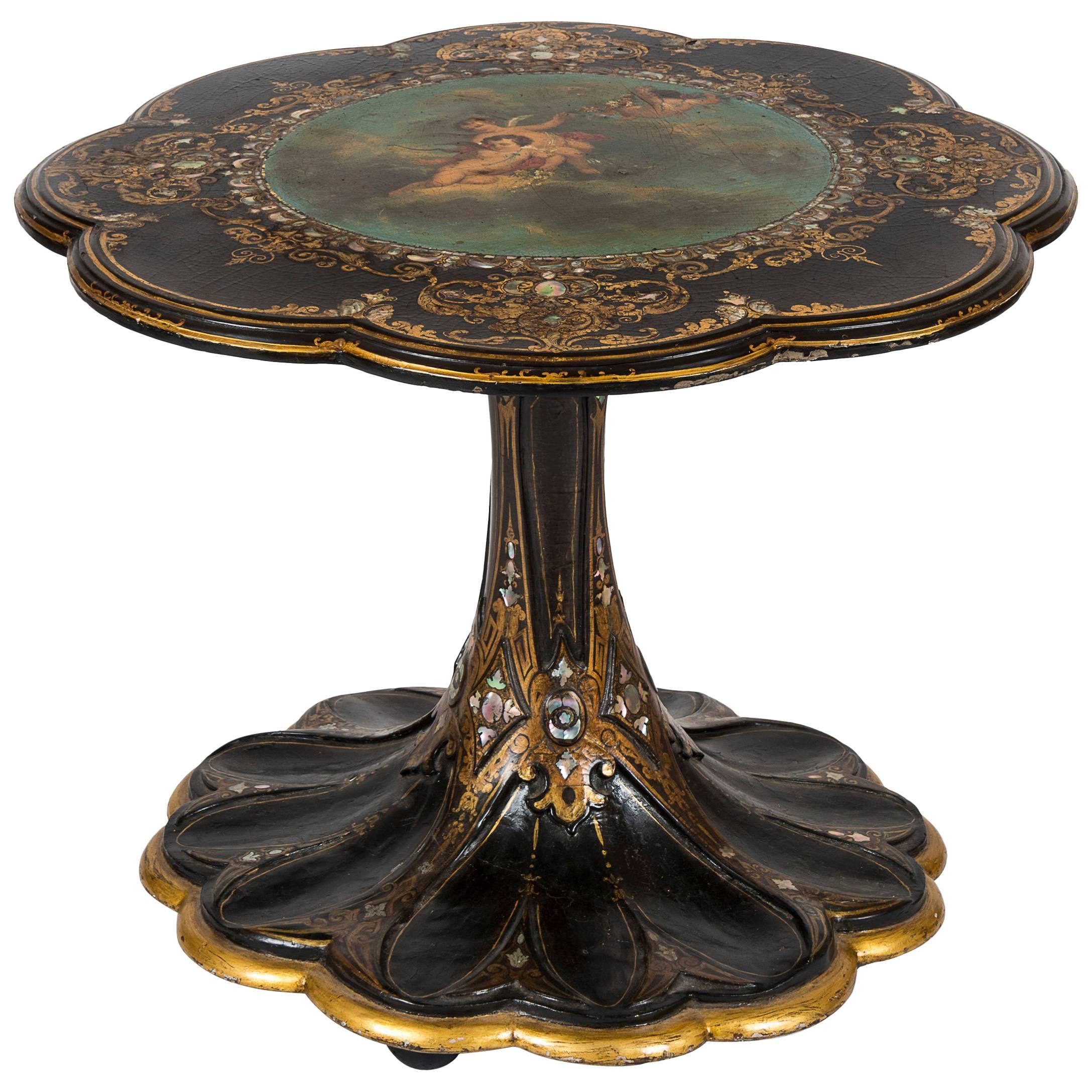 Mother-of-Pearl Inlaid Pedestal For Sale