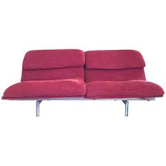 Giovanni Offredi, Sofa and Three Armchairs, Saporiti Edition, Wave Model, 1970