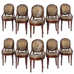 Set of Ten Medallion Chairs