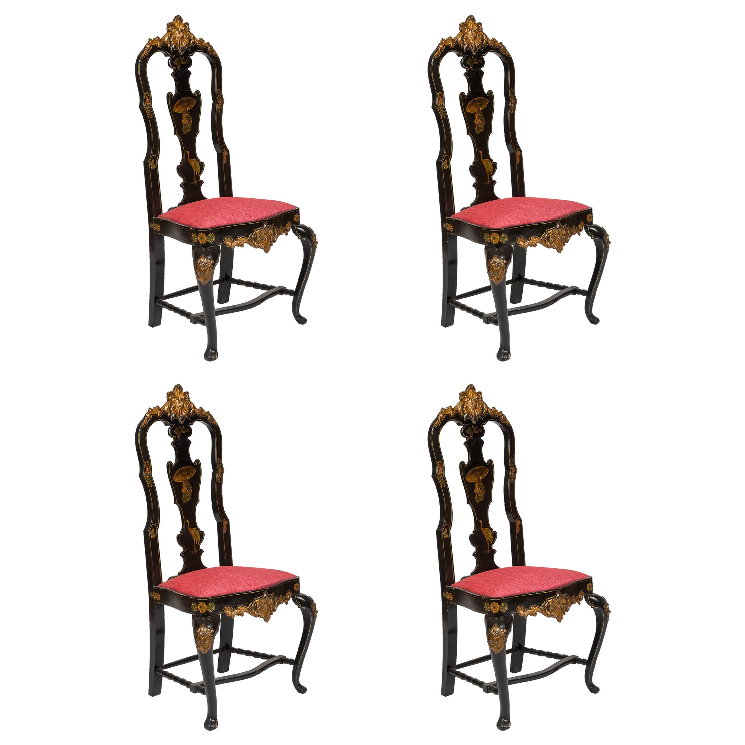 Set of Four Chinese Style Chairs For Sale