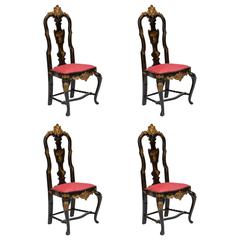 Antique Set of Four Chinese Style Chairs