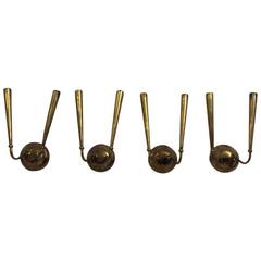 Set of Four Brass Gio Ponti Style Sconces 9