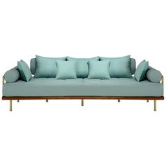 Sartorial, Bespoke Outdoor Sofa, Reclaimed Teak and Brass by P. Tendercool 9