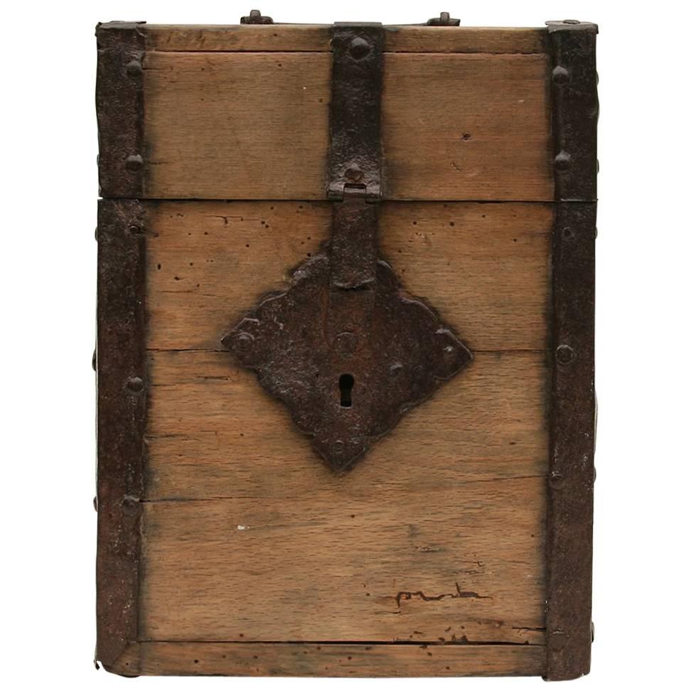 17th-18th Century German Wooden Strong Box