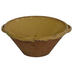 19th Century French Glazed Terracotta Dairy Bowl or Tian 2