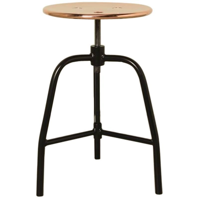 Industrial Copper Top Stool For Sale