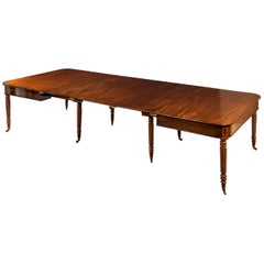 Early 19th Century Regency Period Cuban Mahogany Telescopic Dining Table