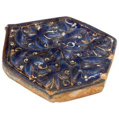 Ilkhanid Ladjvardina Six-Sided Tile