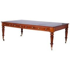 Antique William IV Style Mahogany Desk with Leather Top 4