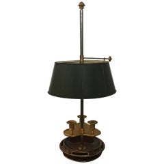 Louis XVI Style Brass Mounted Mahogany Bouillotte Lamp, 20th Century, Jansen