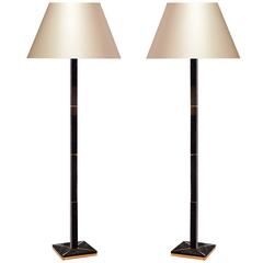 Modern Dark Brown Rock Crystal Floor Lamp 1