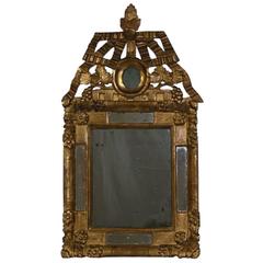 Small 18th Century French Louis XV Baroque Giltwood Mirror 5