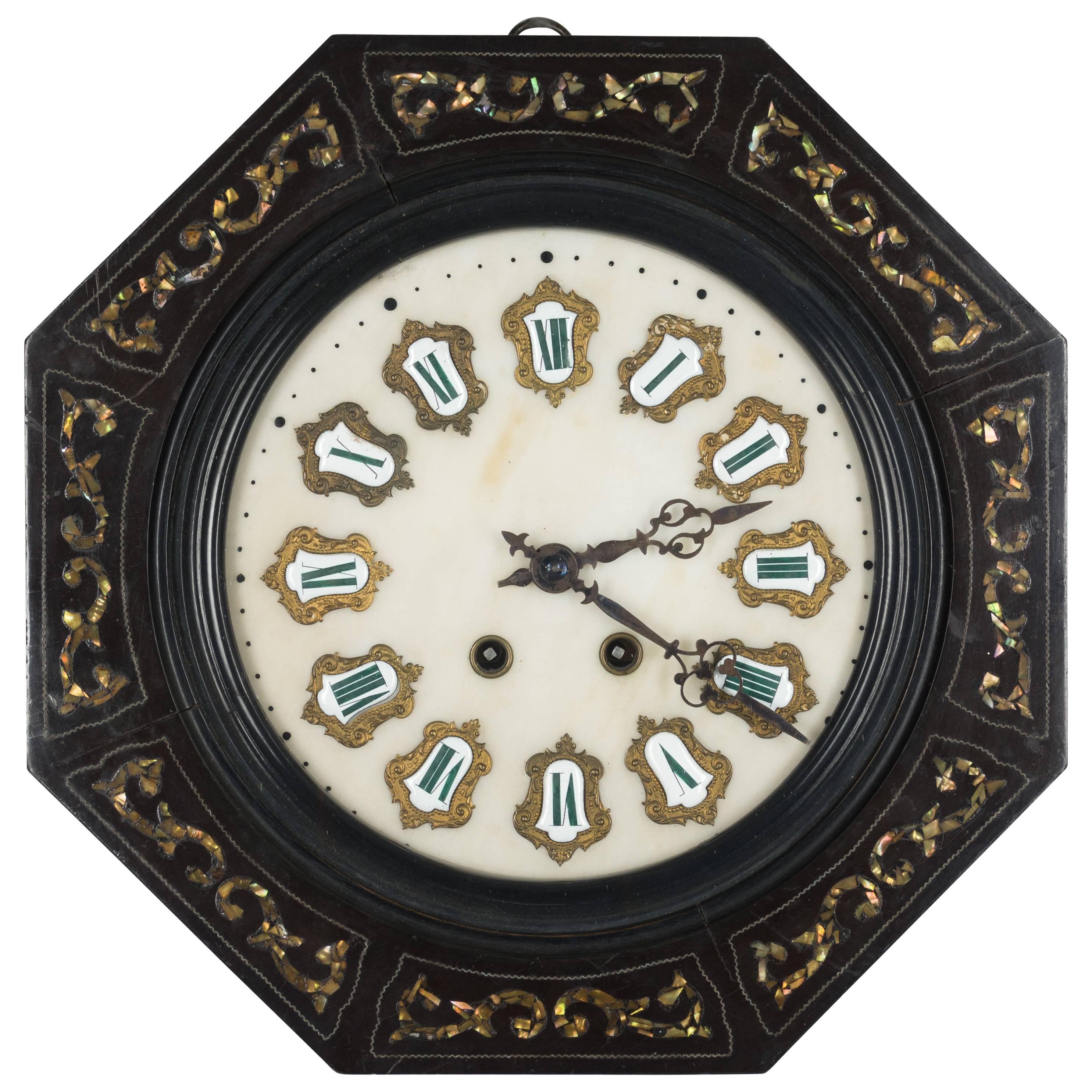 19th Century Napoleon III Wall Clock