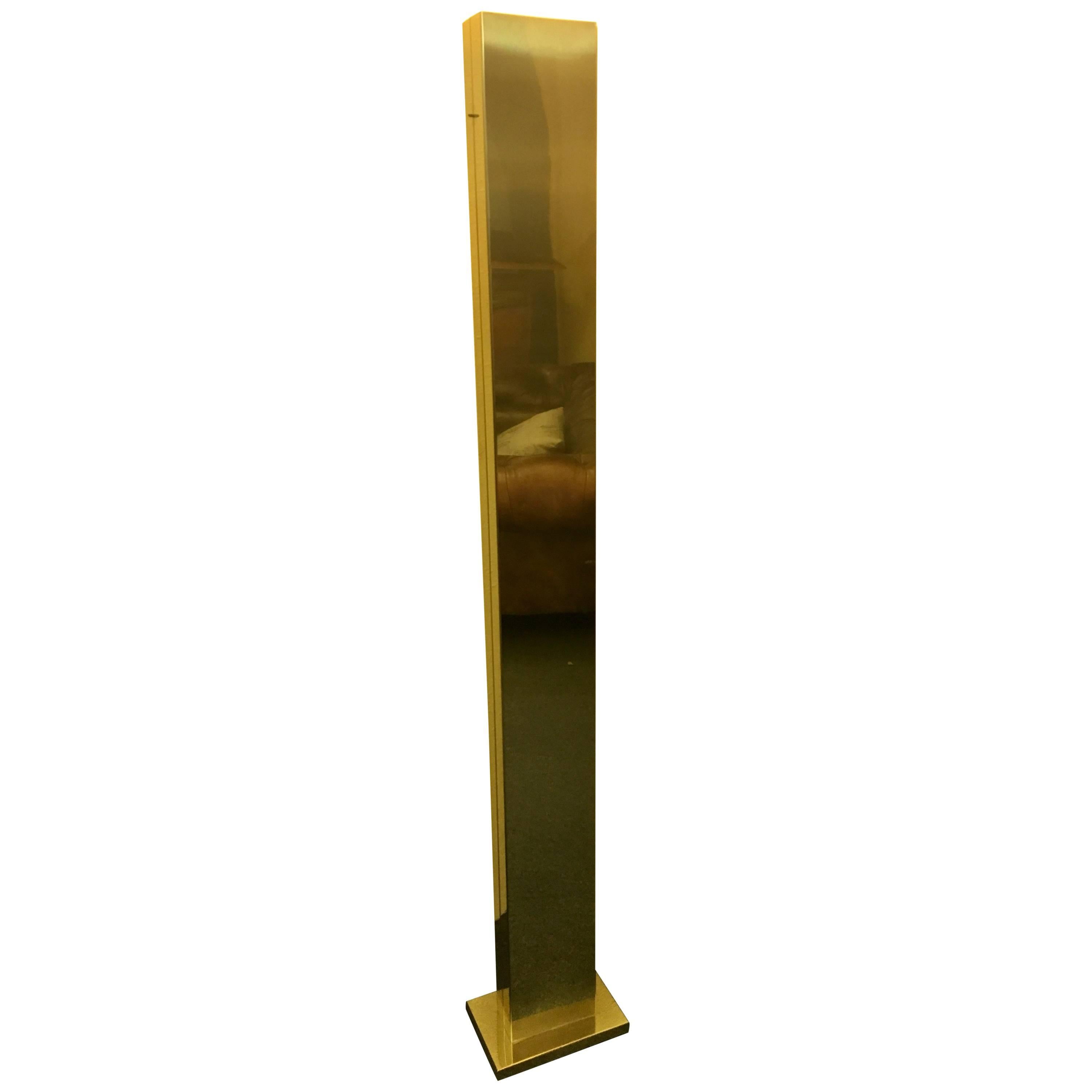Elegant Polished Brass Torchiere Floor Lamp by Casella Lighting