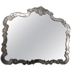 Fine Venetian Style circa 1930s Vanity or over the Mantel Mirror