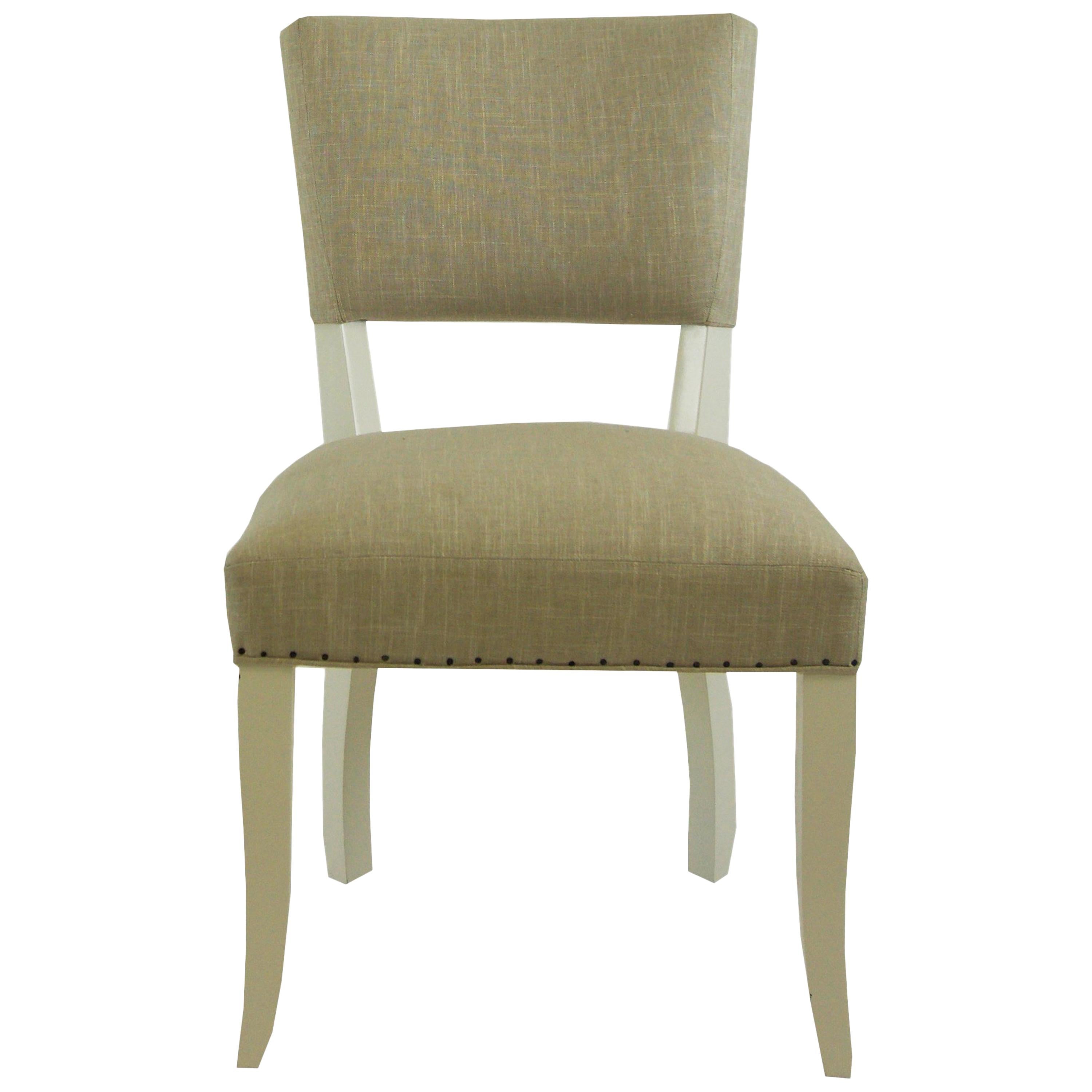 Transitional Armless Dining Chair For Sale