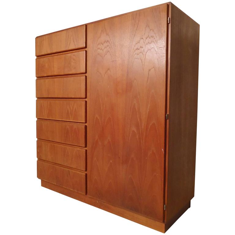 Tall MidCentury Modern Wardrobe by Komfort at 1stDibs mid century