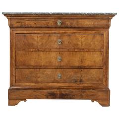 Small-Scale 19th Century Louis Philippe Period Bookmatched Commode Chest 10