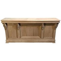 Antique 19th Century French Oak Store Counter