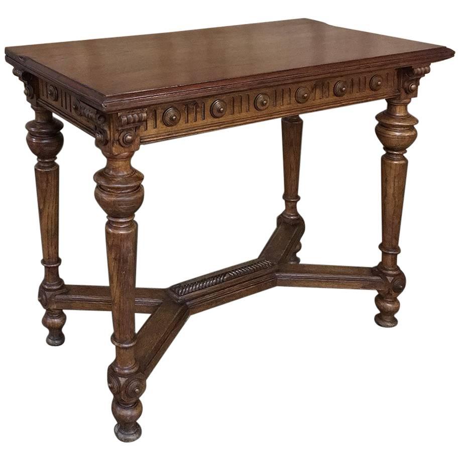 19th Century French Henri II Oak Game Table