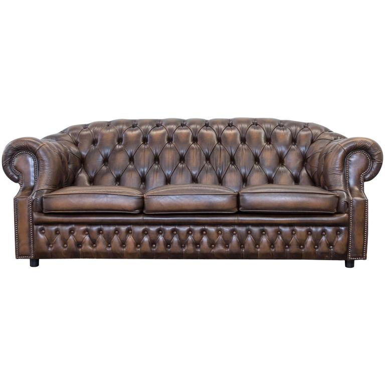 Centurion UK Chesterfield Three-Seat Sofa Vintage Brown at 1stDibs ...