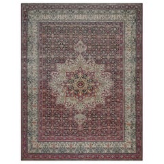 Traditioneller antiker persischer Kerman-Teppich mit Herati-Pattern
