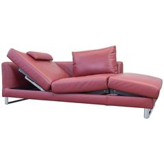 Ambienta Fine Leather Divan Bed Motorized Decline in Red
