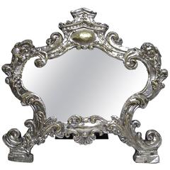 18th Century Italian Silver Tabletop Mirror Frame 11