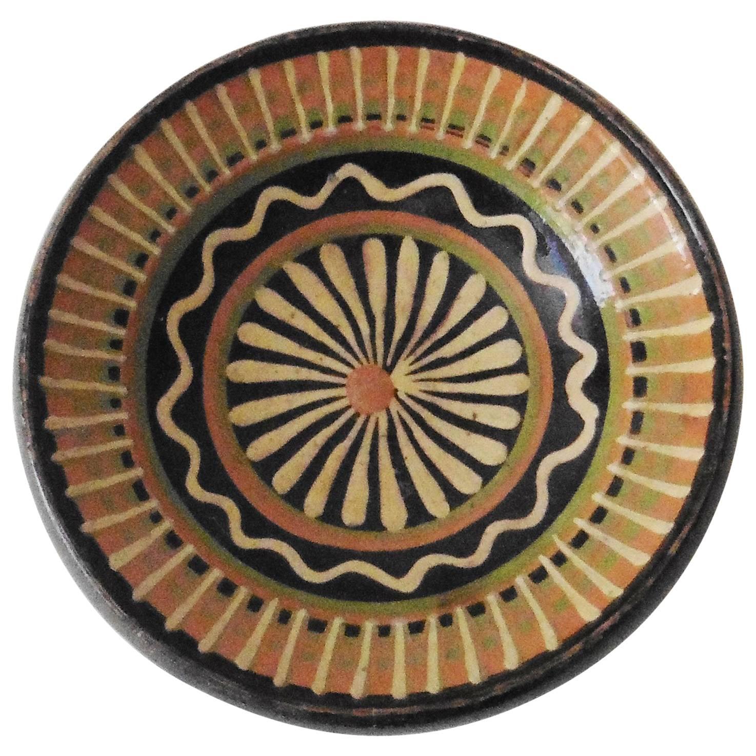 French Pottery Geometrical Pattern Platter