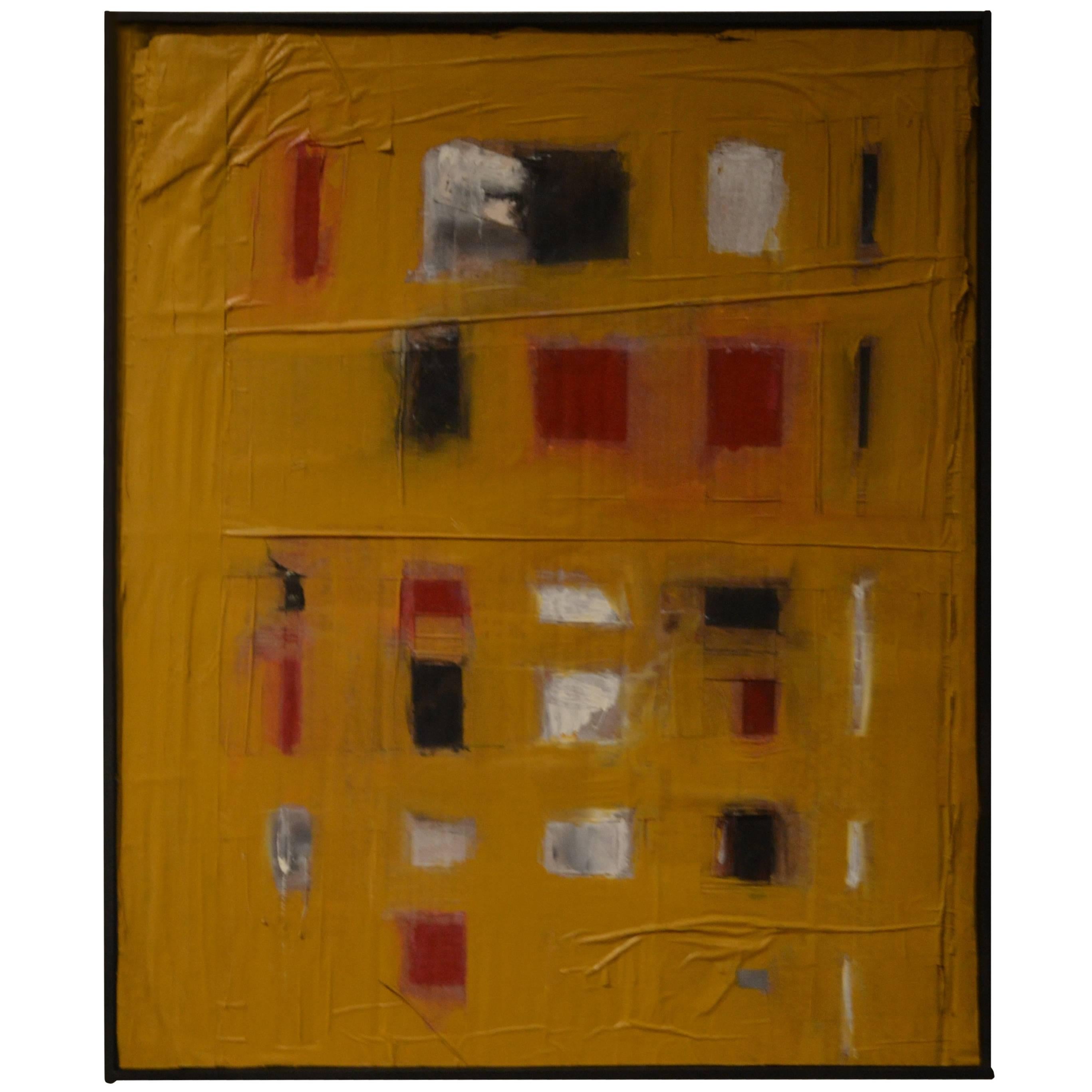 Abstract Mixed-Media Painting by Artist John Luckett For Sale