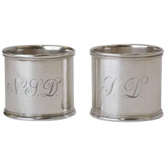 Pair of Antique English Sterling Silver Napkin Rings