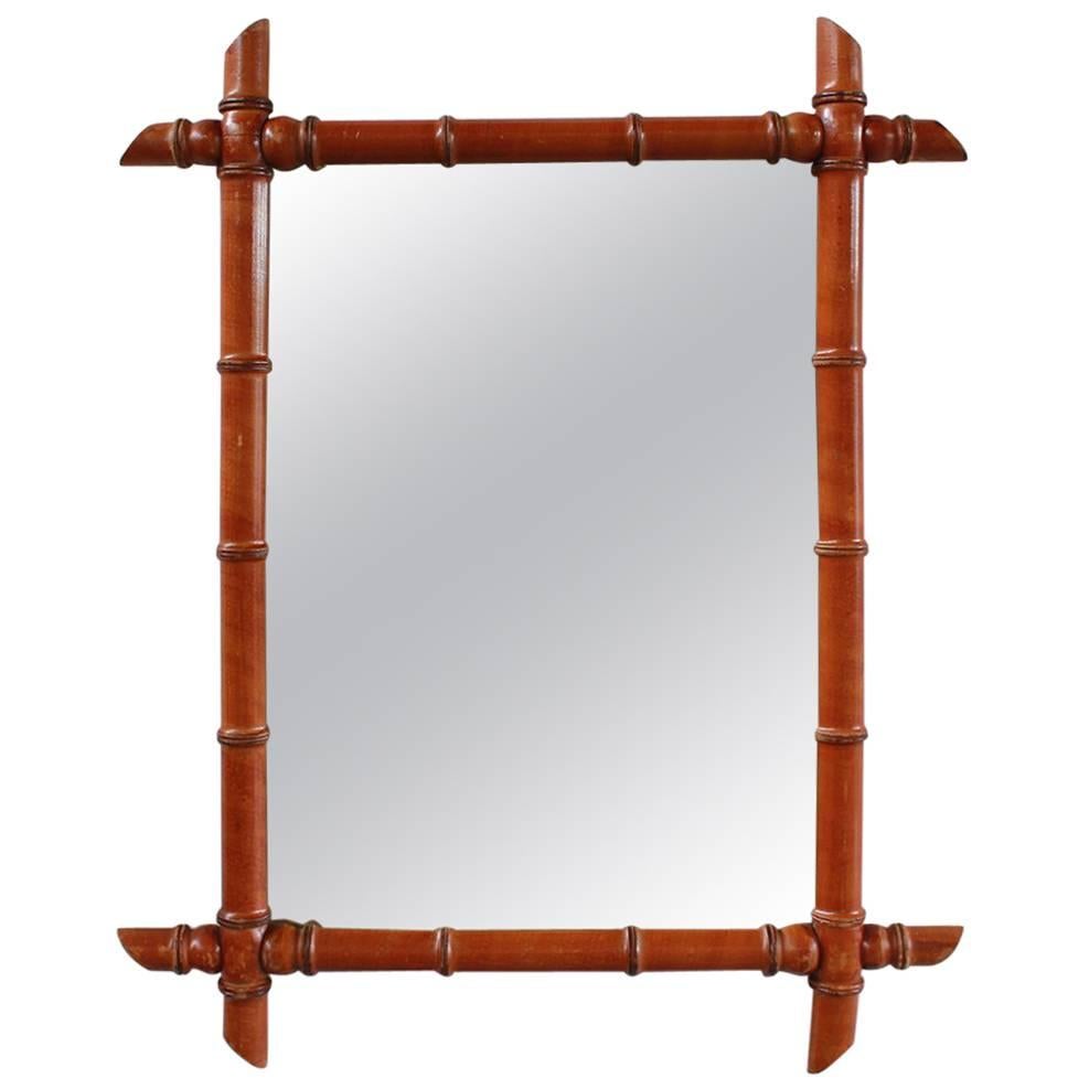 Rectangular French Bamboo Mirror