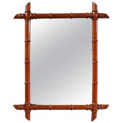 Rectangular French Bamboo Mirror 3