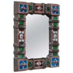 Petite Colorful Ceramic Tile French Mirror 4