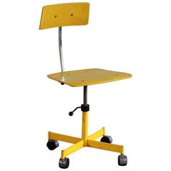 Retro Yellow Kevi Style Desk Chair